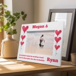 Personalised Love Couple Photo Frame Gift 1st 2nd Anniversary