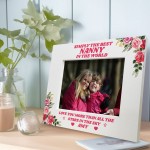 Personalised Simply The Best Nanny Wooden Photo Frame Gift