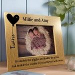 Personalised TWINS Photo Frame New Baby Gift Baby Shower Gift