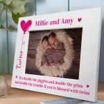 TWINS Photo Frame Personalised New Baby Gift Baby Shower Gift