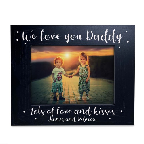 Personalised Wooden Photo Frame For Daddy Fathers Day Birthday