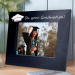 Graduation Gifts Black Wooden Photo Frame University Degree