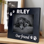 Personalised Dog Cat Gift Wooden Photo Frame Dog Lover Gift