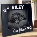 Personalised Dog Cat Gift Wooden Photo Frame Dog Lover Gift