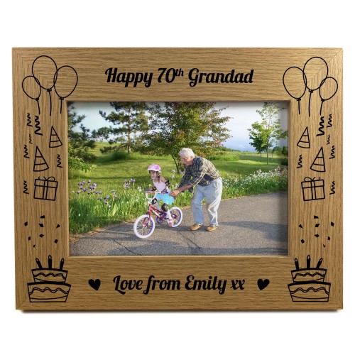 Birthday Gift For Grandad Personalised Photo Frame 60th 70th