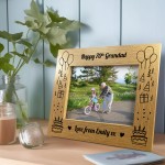 Birthday Gift For Grandad Personalised Photo Frame 60th 70th