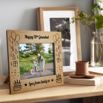 Birthday Gift For Grandad Personalised Photo Frame 60th 70th