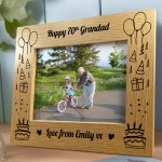 Birthday Gift For Grandad Personalised Photo Frame 60th 70th