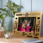 Auntie Gifts Auntie Wooden Photo Frame Birthday Christmas Gift