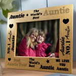 Auntie Gifts Auntie Wooden Photo Frame Birthday Christmas Gift