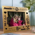 Auntie Gifts Auntie Wooden Photo Frame Birthday Christmas Gift