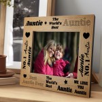 Auntie Gifts Auntie Wooden Photo Frame Birthday Christmas Gift