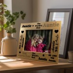 Auntie Gifts Auntie Wooden Photo Frame Birthday Christmas Gift