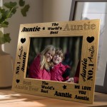 Auntie Gifts Auntie Wooden Photo Frame Birthday Christmas Gift