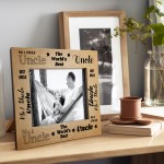 UNCLE PHOTO FRAME For Best Uncle Fathers Day Birthday Gift