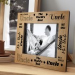 UNCLE PHOTO FRAME For Best Uncle Fathers Day Birthday Gift