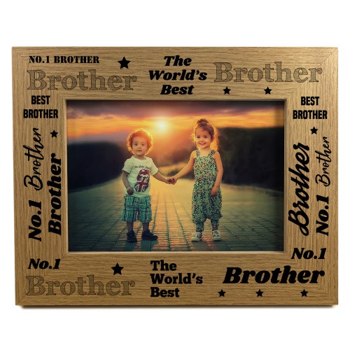 Worlds Best Brother Photo Frame Gift For Him Birthday Gifts