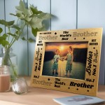 Worlds Best Brother Photo Frame Gift For Him Birthday Gifts