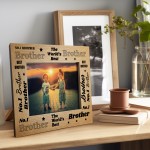 Worlds Best Brother Photo Frame Gift For Him Birthday Gifts