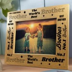 Worlds Best Brother Photo Frame Gift For Him Birthday Gifts