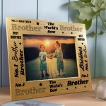 Worlds Best Brother Photo Frame Gift For Him Birthday Gifts