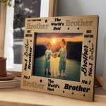 Worlds Best Brother Photo Frame Gift For Him Birthday Gifts