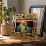 Worlds Best Brother Photo Frame Gift For Him Birthday Gifts