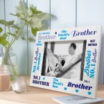 Novelty Gift For Brother Birthday Wooden Brother Photo Frame