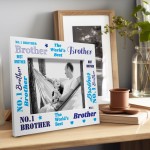 Novelty Gift For Brother Birthday Wooden Brother Photo Frame