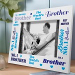 Novelty Gift For Brother Birthday Wooden Brother Photo Frame