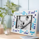 Photo Picture Frame For Dad Fathers Day Gift From Daughter Son