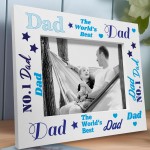 Photo Picture Frame For Dad Fathers Day Gift From Daughter Son