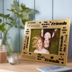 Worlds Best Friends Photo Frame Friendship Gift For Him Her