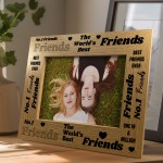 Worlds Best Friends Photo Frame Friendship Gift For Him Her