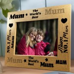 Mum Gifts Mum Wooden Photo Frame Birthday Christmas Gifts