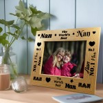 Nan Gifts Nan Wooden Photo Frame Birthday Christmas Gifts