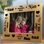 Nan Gifts Nan Wooden Photo Frame Birthday Christmas Gifts