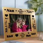 Nan Gifts Nan Wooden Photo Frame Birthday Christmas Gifts