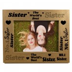 Worlds Best Sister Photo Frame Friendship Gift For Her Birthday