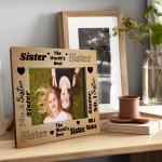 Worlds Best Sister Photo Frame Friendship Gift For Her Birthday