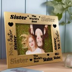 Worlds Best Sister Photo Frame Friendship Gift For Her Birthday