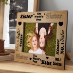 Worlds Best Sister Photo Frame Friendship Gift For Her Birthday