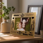 Worlds Best Sister Photo Frame Friendship Gift For Her Birthday