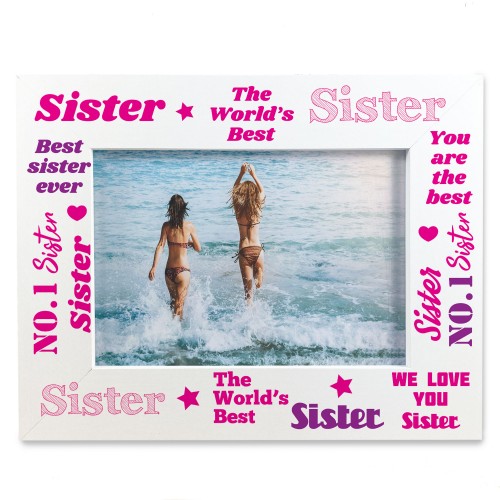 Worlds Best Sister Wooden Photo Frame Sister Gifts Novelty