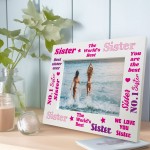 Worlds Best Sister Wooden Photo Frame Sister Gifts Novelty