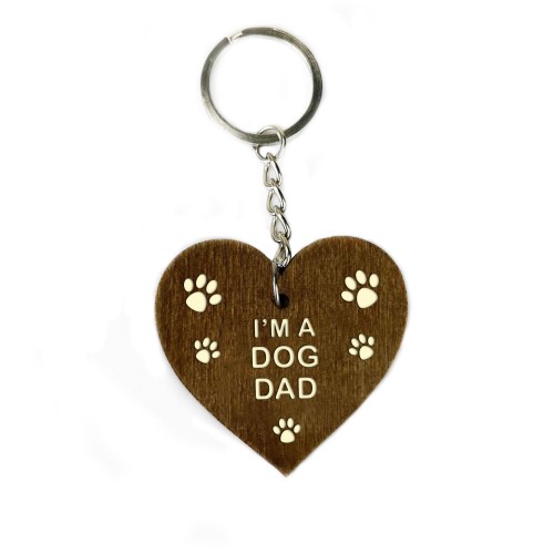 Funny IM A DOG DAD Gift Fathers Day Gift From The Dog Keyring