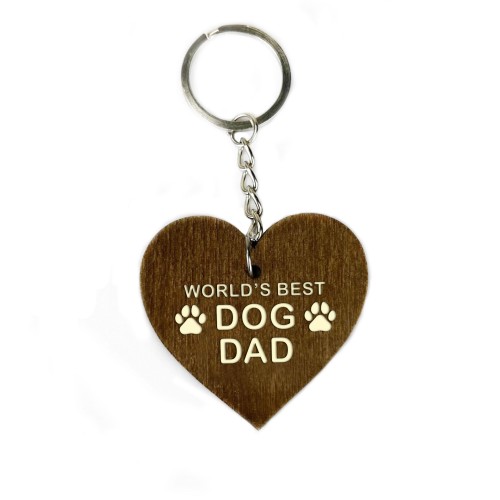 Funny BEST DOG DAD Gift Fathers Day Gift From The Dog Keyring