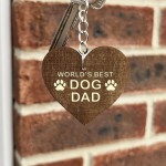 Funny BEST DOG DAD Gift Fathers Day Gift From The Dog Keyring