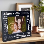 Worlds Best Sister Photo Frame Gift For Sister Best Friend