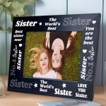 Worlds Best Sister Photo Frame Gift For Sister Best Friend